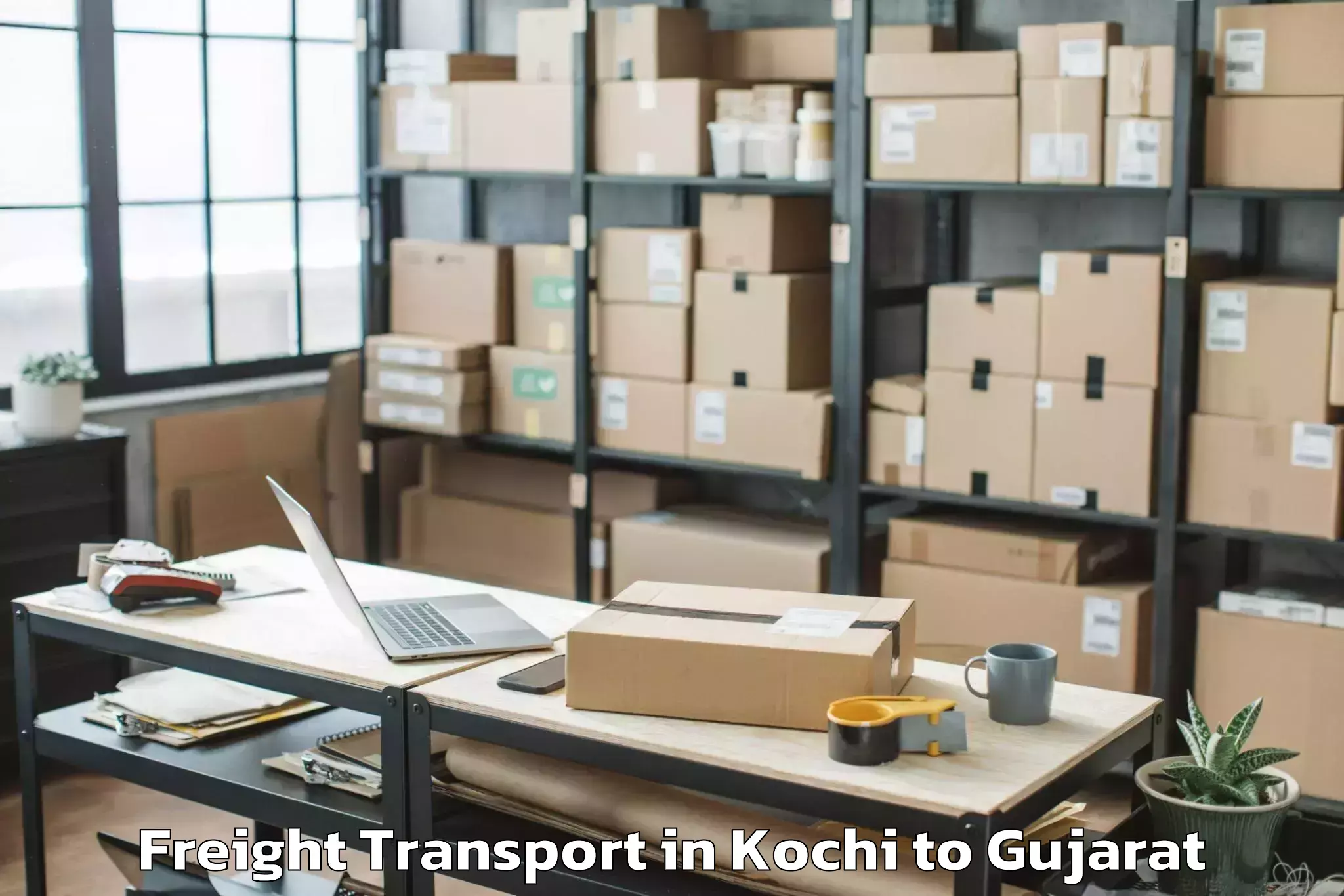 Hassle-Free Kochi to Damnagar Freight Transport